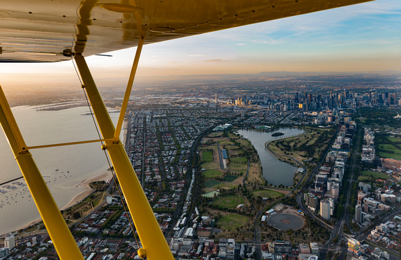 Birdseye view of Melbourne